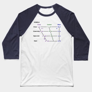 Vowel Quadrilateral Baseball T-Shirt